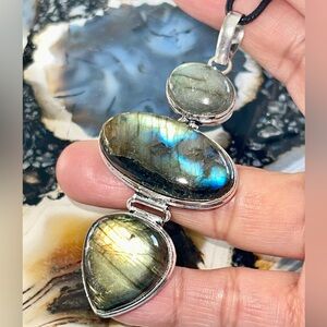 Large Labradorite Pendant 3”